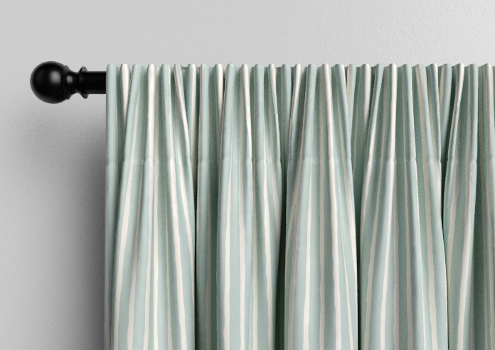 Vintage Stripe, Aqua - Made to Measure Curtains - Image 9